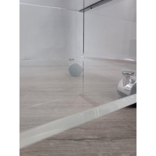 Table on Casters attributed to David Lange for Les Invisibles Du Marais, 1970s For Sale - Image 9 of 13