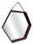 Vintage Teak Hexagonal Mirror, Denmark, 1960s For Sale