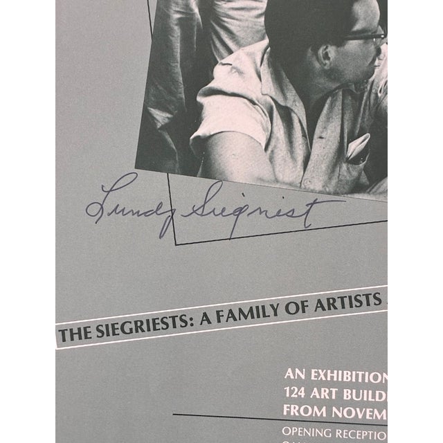 Rare Vintage "The Siegriests a Family of Artists" Lundy Siegriest Hand-Signed Exhibition Poster 1980 For Sale In Reno/Lake Tahoe - Image 6 of 10