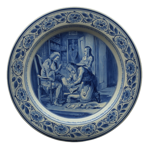 Blue and White Plate from Royal Delft, 1941