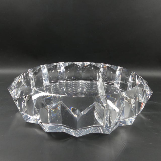 Carlisle Garnware, USA, large faceted offering bowl made of acrylic glass with divisions. Vintage from the 1970s. I have...