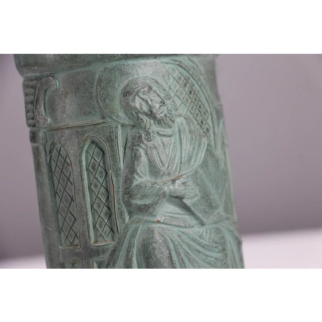 Gray 1950s French Studio Pottery Ecclesiastical Vase For Sale - Image 8 of 13