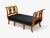 Biedermeier Style, Fruitwood, Black Fabric, Daybed, Usa, 19th Century For Sale - Image 4 of 15