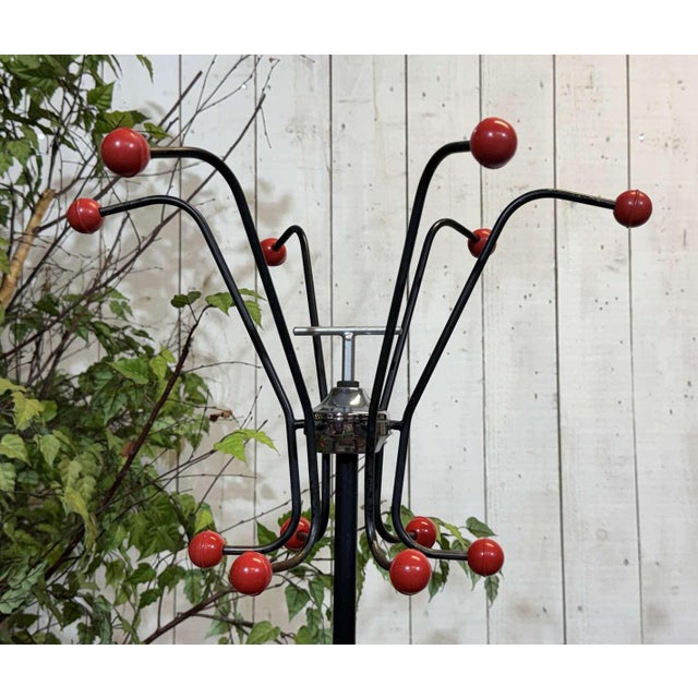 English Coat Rack in Chromed Metal, 1970s For Sale - Image 3 of 7