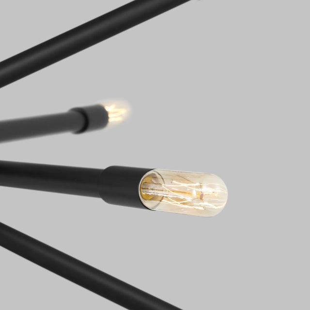 Modern Chapman & Myers by Visual Comfort Studio Eastyn 12-Light Medium Chandelier in Midnight Black For Sale - Image 3 of 4