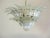 Brass Murano Chandelier Original Palmette, Opal Iridiscent Glass - 58 Glasses For Sale - Image 8 of 10