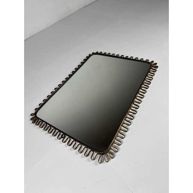 Brass Mirror in the style of Josef Frank, 1950s For Sale - Image 10 of 16