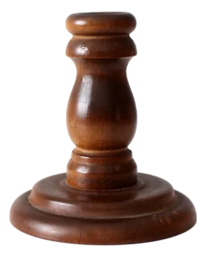 Vintage Wooden Candlestick Holder