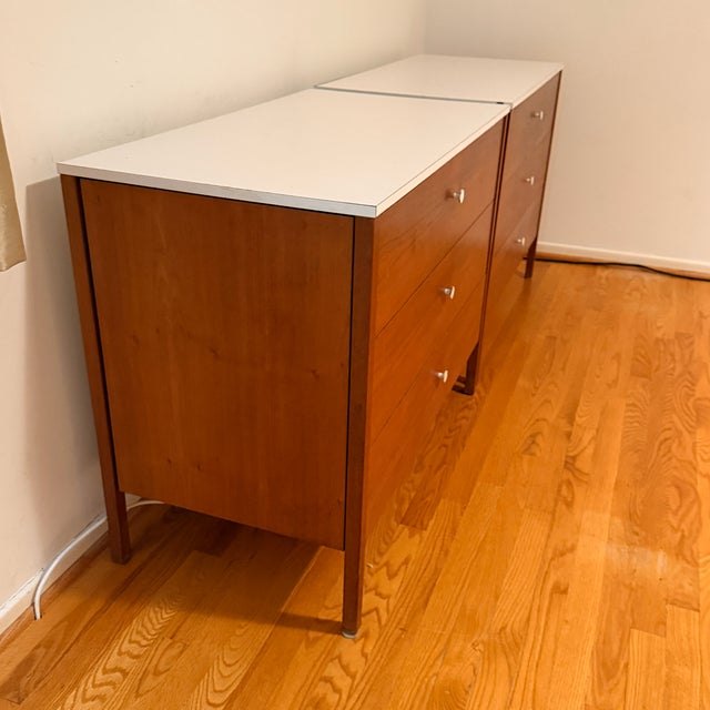 Mid-Century Modern Pair 1950s Florence Knoll 3-Drawer Dressers, 225-1 For Sale - Image 3 of 13