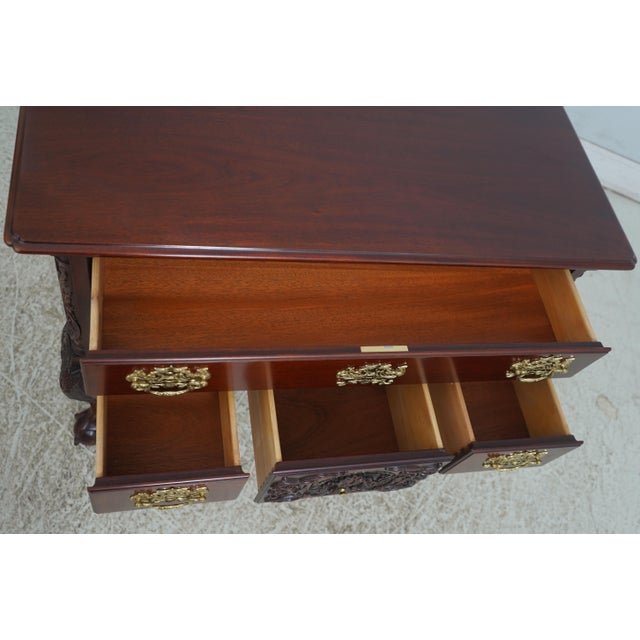 Kindel Furniture 1990s Kindel Winterthur Ball & Claw Mahogany Lowboy For Sale - Image 4 of 18