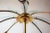 Large Italian ceiling lamp. 8 brass arms with Murano glass petals. Made for a theater in northern Italy. there are 2...