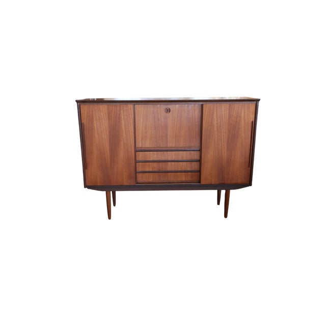 Danish Teak Cabinet with Bar Cabinet and Sliding Doors, 1960s For Sale - Image 14 of 14