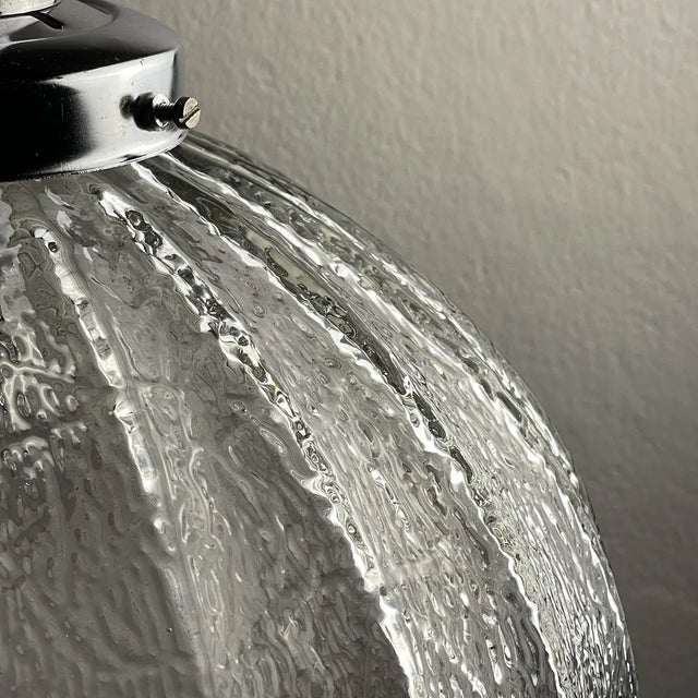 Mid-Century Glass Pendant Lamp, Italy, 1960s For Sale - Image 4 of 13