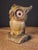 Gold Vintage Cast Iron Owl on Stump Still Bank Gold Finish 3.7" Moore Pg 90 #599 For Sale - Image 8 of 18