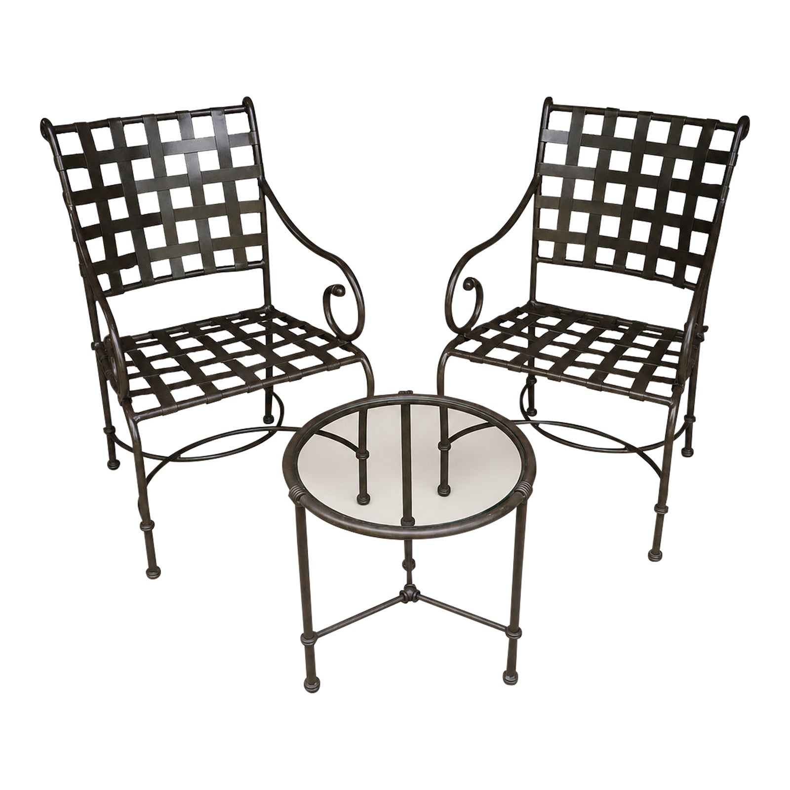 Mid 20th Century Florentine Three-Piece Patio Set in Speckled
