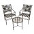 Mid 20th Century Florentine Three-Piece Patio Set in Speckled Bronze Finish Attributed to Brown Jordan For Sale