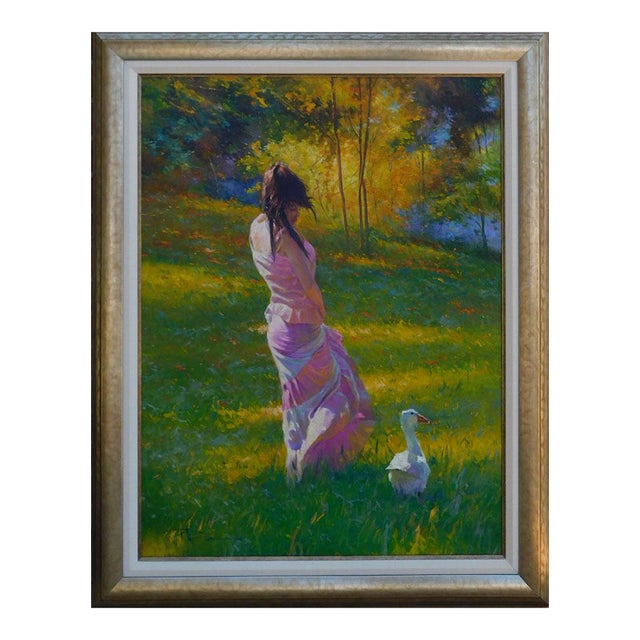Robert Hagan "Friendly Company" Duck Canvas Hand Signed Custom Framed For Sale