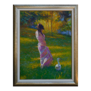 Robert Hagan "Friendly Company" Duck Canvas Hand Signed Custom Framed