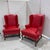 Traditional Vintage Pair of Red Leather Wingback Chairs For Sale - Image 3 of 7