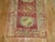 Antique Turkish Sivas rug in reds, brown, blues and mustard. 3'10'' x 6'