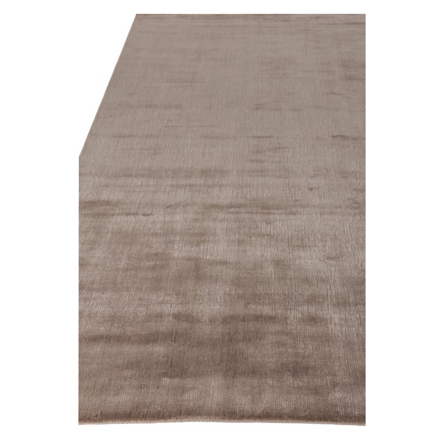 Transitional Exquisite Rugs Melle Hand loom Wool/Viscose Mink Rug-12'x15' For Sale - Image 3 of 10
