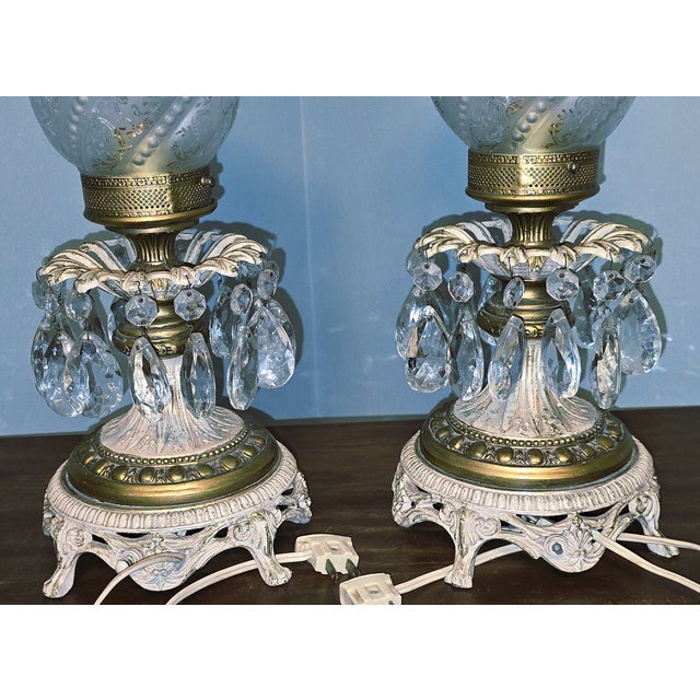 Mid 20th Century Hollywood Regency Lamps - a Pair For Sale In Pittsburgh - Image 6 of 12