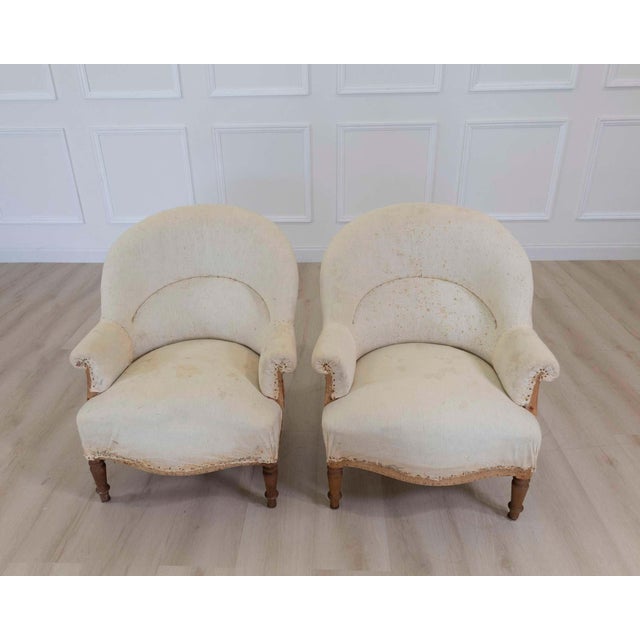 Pair of 20th Century French Chairs, Ready to Upholster For Sale In Atlanta - Image 6 of 13