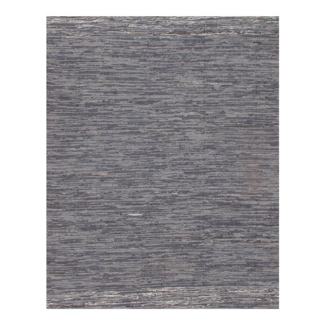 Pasargad N Y Genuine Indo Denim Reversible Hand Woven Rug - 10′ × 14′ For Sale