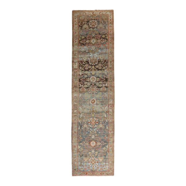 Antique Zabihi Collection Persian Malayer Runner - 3'5" x 13'10" For Sale