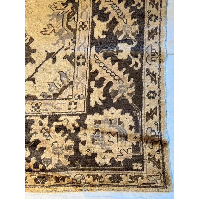 1900s 19th Century Tribal Turkish Oushak Rug For Sale - Image 4 of 5