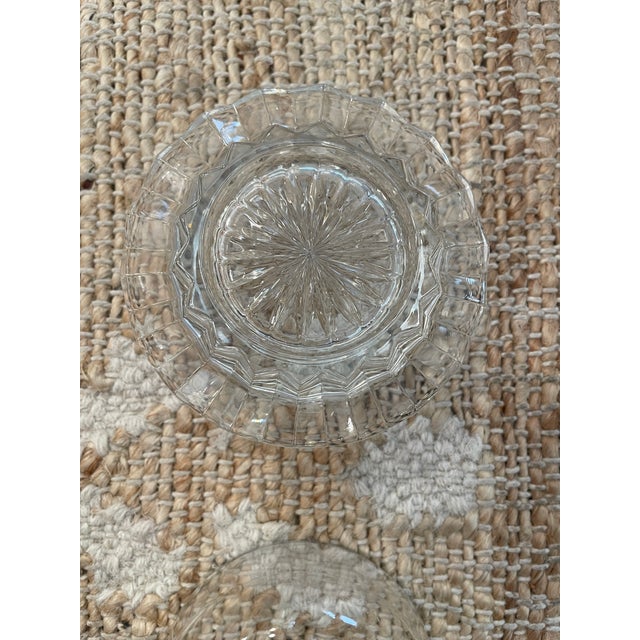 1970s Vintage Crystal Cut Glass Rounded Covered Butter Dish For Sale - Image 5 of 6