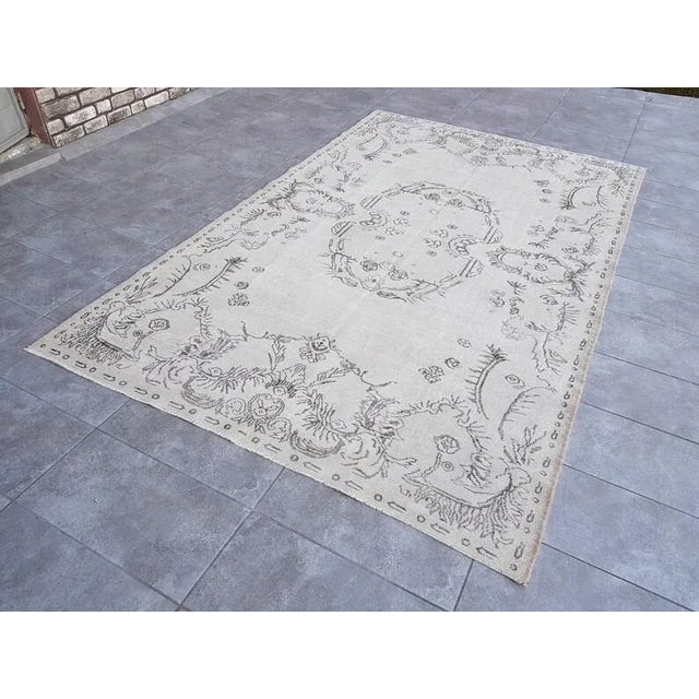 Tribal 1960s Floral Handknotted Vintage Tribal Rug For Sale - Image 3 of 11