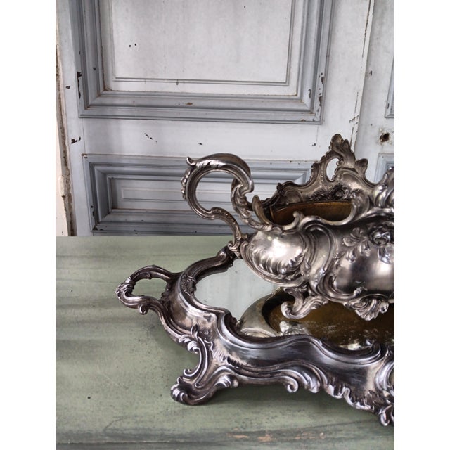 Louis XV Table Planter with Metal Mirror, 1890s For Sale - Image 3 of 13