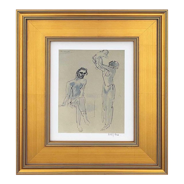 Pablo Picasso Couple With Child Limited Edition Framed For Sale
