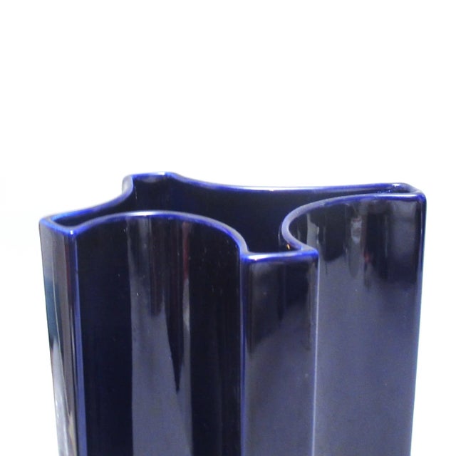 Indigo Vase by Angelo Mangiarotti for Fratelli Brambilla, 1960s For Sale - Image 6 of 10