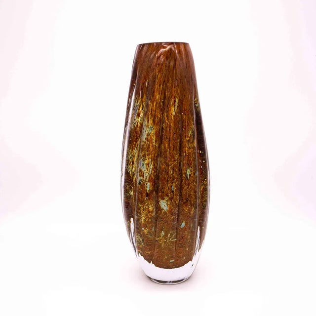 This heavy Grail glass vase by Karl Wiedmann from the 1970s is a real eye-catcher. Part of the Argentum series, it is not...