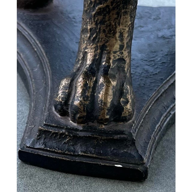 Sumptuous Lion-Headed Tripod Pedestal Bowel/Tazza/Stand With Lion Paws, 6 3/4 Heigh For Sale - Image 12 of 12
