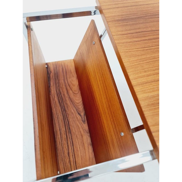 Mid-Century Danish Teak Side Table with Magazine Rack, 1960s For Sale - Image 5 of 11
