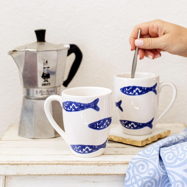 Bring fresh sea life to the table with the Santorini Minnows Mug. Designed to be mixed and matched with other designs in...