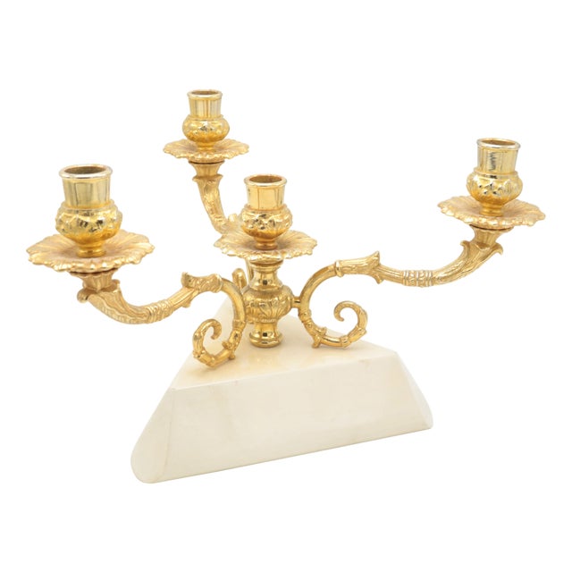 1960s Aldo Tura Modernist Three-Arm Candelabra For Sale