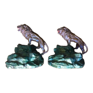 Antique 1920-30s Ko Kronheim & Oldenbusch Lion Bookends