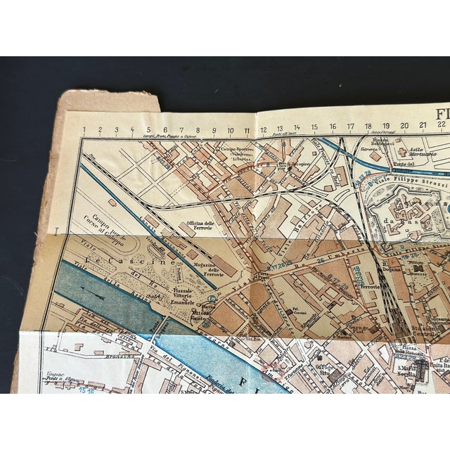 1930s 1930s Vintage Map of Florence Italy For Sale - Image 5 of 12
