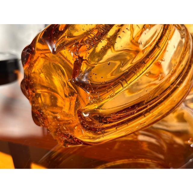 Amber Glass Vase from Legras & Cie, 1890s For Sale - Image 12 of 15