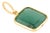 Modernist 3.66ct Octagon Emerald Bezel Pendant in 14k Yellow Gold For Sale
