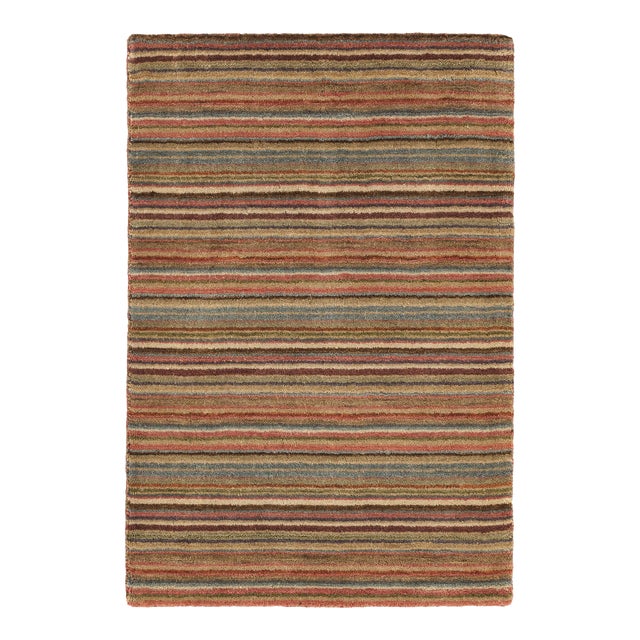 Dash & Albert by Annie Selke Brindle Stripe Spice Loom Knotted Wool Rug