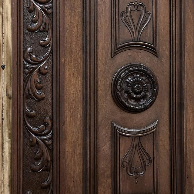 Antique Italian Renaissance Revival Walnut Mantel Mirror For Sale - Image 13 of 17