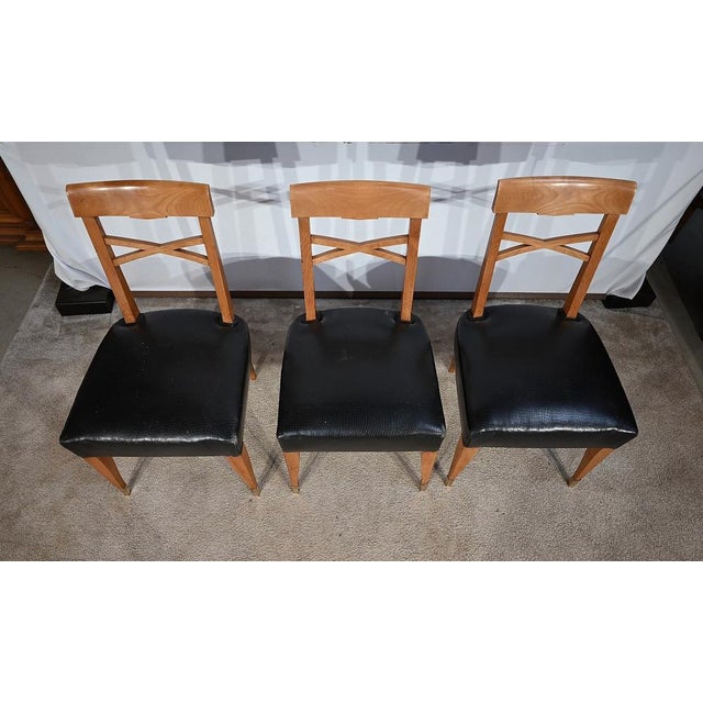 Wood Art Deco Dining Chairs, 1940s, Set of 6 For Sale - Image 7 of 18