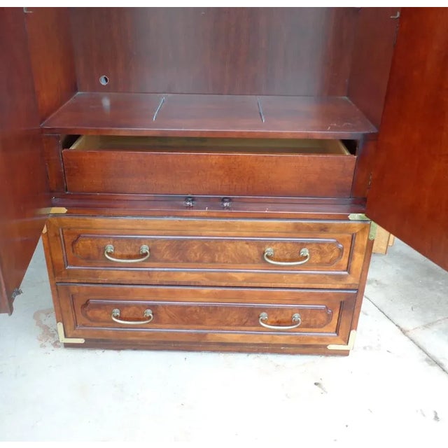 Mid 20th Century Mid 20th Century Bernhardt Chin Hua Campaign Armoire For Sale - Image 5 of 10