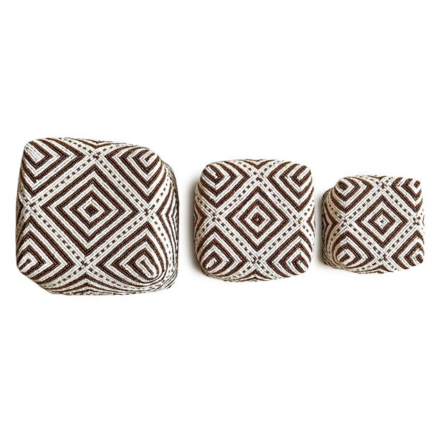 White Vintage Bamboo Beaded Box White & Gold Small For Sale - Image 8 of 9