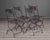 Dark Gray Set of Four French Iron Curule Side Chairs With Woven Strap Seats For Sale - Image 8 of 12
